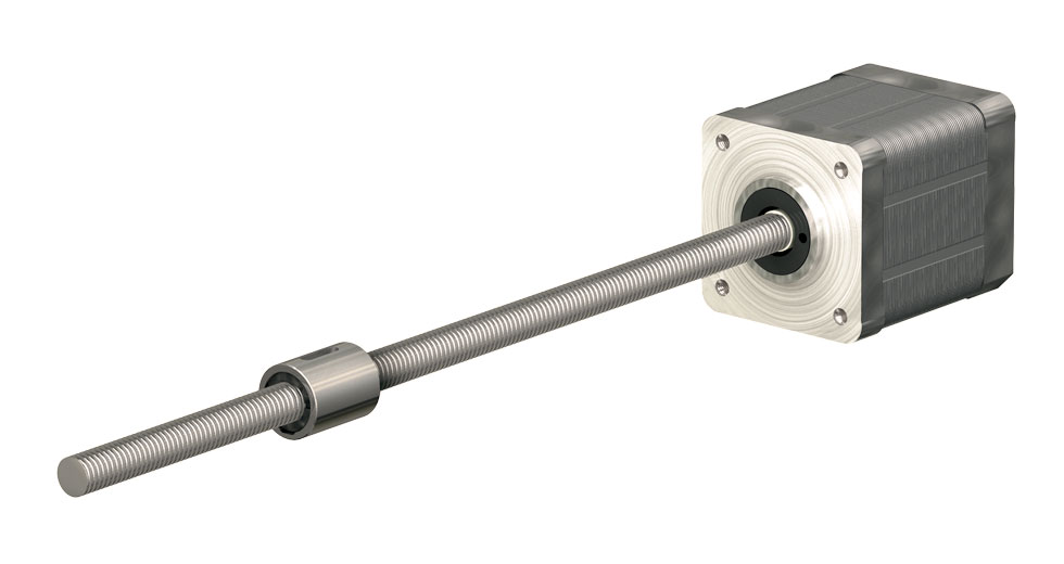 Miniature Ball Screw Assembly - NEMA 11 with Cylindrical Nut