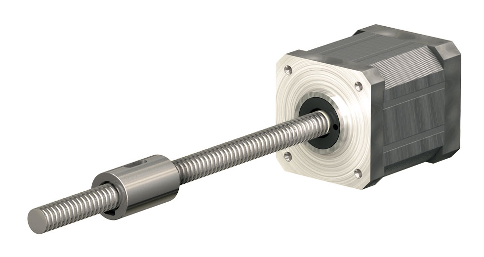 Miniature Ball Screw Assembly - NEMA 14 with Cylindrical Nut