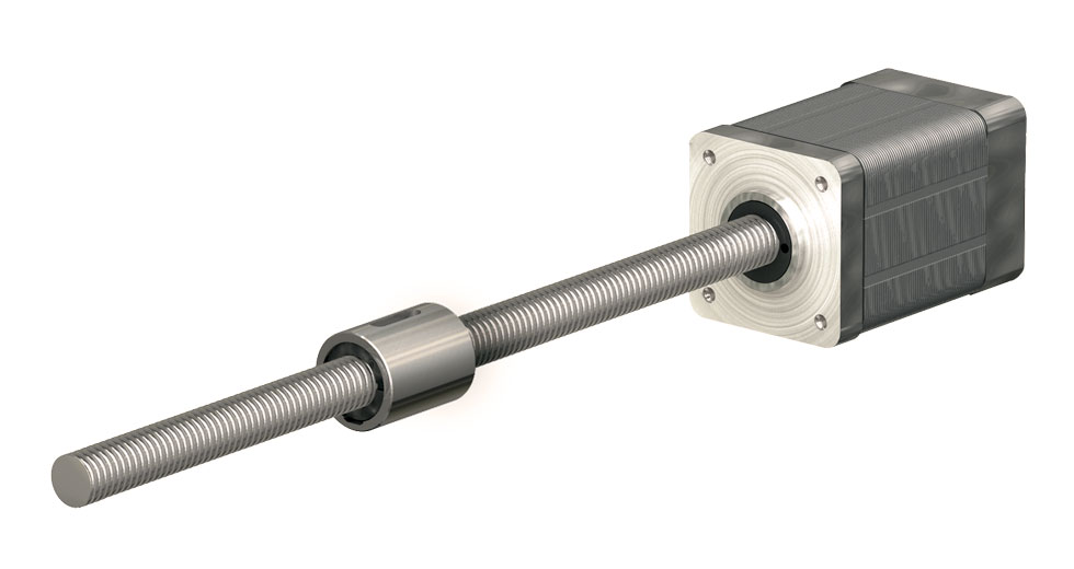 Miniature Ball Screw Assembly - NEMA 8 with Cylindrical Nut