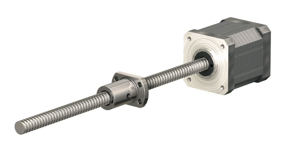 Miniature Ball Screw Assembly - NEMA 14 with Flange Nut