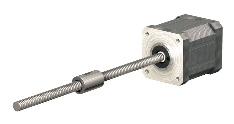 Miniature Ball Screw Assembly - NEMA 17 with Flange Nut